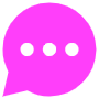Pink Chat Message Speech Bubble free icon for commercial use