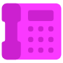 Pink Digital Telephone free icon for commercial use