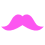 Pink Mustache free icon for commercial use