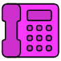 Pink Telephone free icon for commercial use