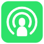 Podcast Broadcast Stream Green Symbol free icon for commercial use