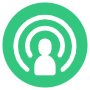 Podcast Broadcasting Green Circle free icon for commercial use