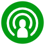 Podcast Broadcasting Green Circular Symbol free icon for commercial use