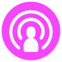 Podcast Broadcasting Pink Circle free icon for commercial use