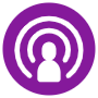 Podcast Broadcasting Purple Circle free icon for commercial use