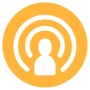 Podcast Broadcasting Yellow Circle free icon for commercial use