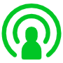 Podcaster Broadcasting Green Symbol free icon for commercial use