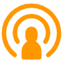 Podcaster Broadcasting Yellow Symbol free icon for commercial use