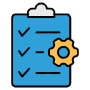 Projects Management Automation Blue Clipboard free icon for commercial use