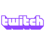 Purple Twitch Letters Logo free icon for commercial use