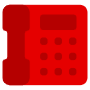 Red Digital Telephone free icon for commercial use