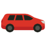 Red Minivan Car icon