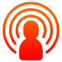 Red Podcaster Streaming free icon for commercial use