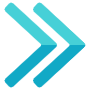 Right Double Chevrons Blue free icon for commercial use