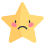 Sad Face Cartoon Star Emoji icon