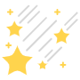 Shooting Stars free icon for commercial use