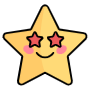 Star Eyes Cute cartoon Star Emoji free icon for commercial use