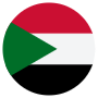 Sudan Flag Circular icon