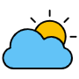 Sun And Blue Cloud free icon for commercial use