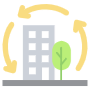Sustainable City Environment And Recycle Arrows free icon for commercial use