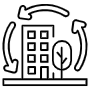 Sustainable City Environment Black Outline free icon for commercial use
