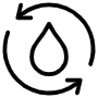 Sustainable Water Drop Black Outline icon