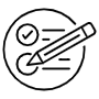 Testing Checklist And Pencil Black Outline free icon for commercial use