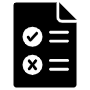 Testing Checklist Black Document Or Questionnaire free icon for commercial use