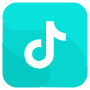 Tiktok Blue Square Logo free icon for commercial use