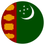 Turkmenistan Flag Circular icon