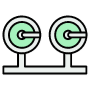 Two Waste Water Treatment Green Tanks free icon for commercial use