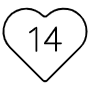 Valentines Day Heart February 14 Black Outline free icon for commercial use