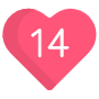 Valentines Day Pink Heart free icon for commercial use