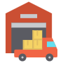 Warehouse And Delivery Truck free icon for commercial use