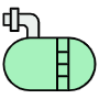 Water Treatment Green Tank free icon for commercial use