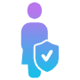 Woman Insurance And Blue Shield icon