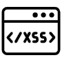 XSS Attack Black Lineal free icon for commercial use