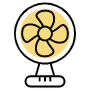 Yellow Air Conditioner Fan free icon for commercial use