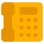 Yellow Digital Telephone free icon for commercial use