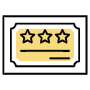 Yellow Hotel Certificate And Stars free icon for commercial use