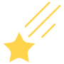 Yellow Shooting Star free icon for commercial use