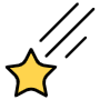 Yellow Shooting Star free icon for commercial use