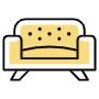 Yellow Sofa For Hotel Room free icon for commercial use