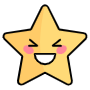 Laughing Yellow Cartoon Star Emoji icon