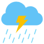 Lightning And Blue Rain Cloud icon