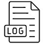 Log File Symbol Black Outline free icon for commercial use