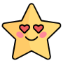 Lovely Cute Cartoon Star Emoji icon