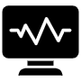 Monitoring System Health Check Black Screen free icon for commercial use
