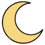 Moon And Clear Sky free icon for commercial use