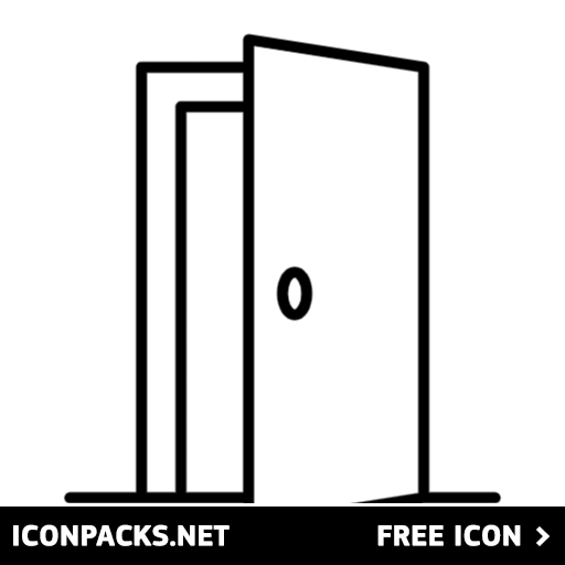 Free Opened Door Icon, Symbol. Download in SVG & PNG Formats.